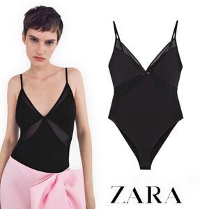 ZARA | Black | STRETCH BODYSUIT